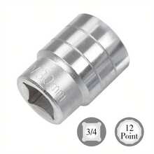 21pcs 3/4" Dr Socket Set 19-50mm 12 Point Sockets Ratchets Extension Ratchet - Silvery - View 9