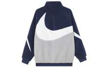 Nike Sportswear Reversible Swoosh Mock Neck Zip-Up Jacket - Blue - View 2