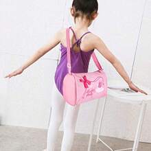 CYPNBolsa de ballet para niña Bolsa de Natación de Ballet de Baile para Niña Mochila de Mano Bordada Bolsas de Lona de Baile para Danza Gimnasia Yoga Latino RosaFashion - Rosa - Ver 5