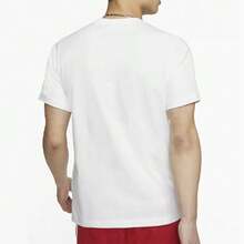 Nike Sportswear 经典旗帜标志印花复古美式风格短袖T恤，白色，男款 - 白色 - 查看 4