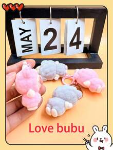 1 Lovebubu Timi Bear Velvet Keychain, Couple Keychain, Backpack Pendant, Holiday Party, Lovebubu, Small Pendant Creative Small Gift, Backpack Small Pendant, Car Keychain.