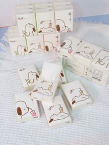 1/2/4/6/9/18 Packs Portable Mini Polar Bear Tissue Paper, Handkerchief, Travel Handkerchief, Cute Facial Tissue - Multicolor - View 2