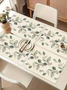 1pc Leaf Pattern Table Runner/Placemat, Suitable For Holidays, Parties, Birthdays, Dinners, Kitchen & Dining Room Table Decor, All Season Home & Living Decoration - Multicolor - View 5