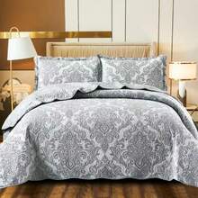 3 Piece Quilted Patchwork Bedspread - Soft Throw Bedding Set, Perfect For Single Double King Size Beds Bedroom Decor & Cozy Home - Zurich - Patchwork Bedspread - View 6