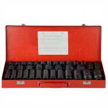 35pcs Universal Impact Socket 1/2" Inch Deep Impact Socket Tool Set Pneumatic Impact Socket Set 8-32mm, Perfect For Home DIY Projects, Without Battery - 35pcs - View 7