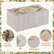 20pcs Vintage Bohemian Guest Napkins Disposable Paper Dinner Napkin Bathroom Hand Towels For Party Decor - Multicolor - View 11