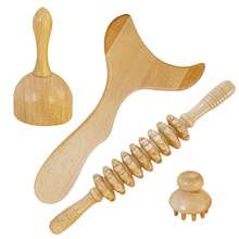 Dụng cụ massage bằng gỗ SilvaLex, máy massage toàn thân, máy massage tay, máy massage chân, máy massage vai, dụng cụ massage vai và cổ, dụng cụ massage mặt, máy massage lưng, máy massage eo, máy massage cơ toàn thân. - Màu be - Xem 1
