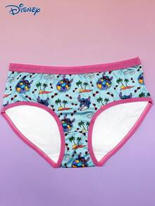 Disney 5条装迪士尼IP授权史迪奇和安琪系列印花女士内裤，性感印花三角裤，低腰内裤 - 彩色 - 查看 7