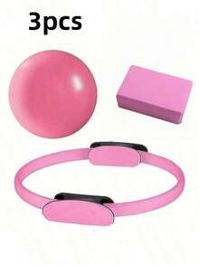 4件套普拉提工作室套装：普拉提圈、健身球和2块瑜伽砖。完美的圣诞礼物，男女皆宜，完整的健身器材。 - 彩色 - 查看 5