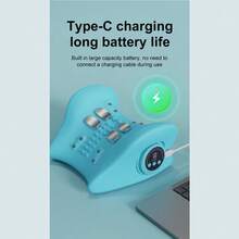 1pc Rechargeable 1500mAh Electric Cervical Massager Neck Shoulder Stretcher Relaxer Chiropractic Traction Device Massage Pillow ﻿