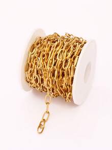 100厘米不锈钢不褪色链条配件，椭圆形链，适用于项链、手链、珠宝制作和DIY配件