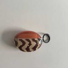 Retro Semi-Transparent Beige Wavy Pattern Earphone Case With Hanging Loop, Compatible With Huawei Freebuds 7i, Freebuds 2, Freebuds SE 3, Freebuds 5i, Galaxy Buds Pro 3 Earphone Cases, Cute Korean Style - Brown - View 9