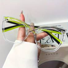 Women'S Vintage Cat Eye Glasses - Full Rim Fashion Eyewear With Red/ Brown/ Golden/ Brown - Purple Clear - View 3