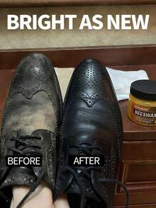 2件套鞋履护理套装 - 包括：82克蜂蜡 x1，海绵布 x1。多用途护理蜡，适用于鞋子、包包、外套、沙发、座椅等。深层滋养，快速增亮，防水防裂。适用于各种颜色的家居用品。