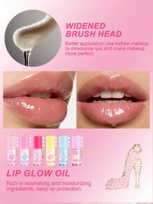 USHAS 透明唇油，配有高跟鞋吊坠，保湿滋润，持久滋养，可搭配唇膏和唇彩使用，打造镜面般光泽，宽刷头方便涂抹。 - #02 - 查看 5