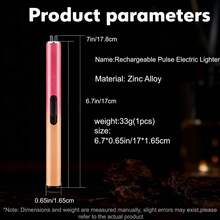 The 2026 USB New Rechargeable Arc Lighter, Featuring A Windproof Flameless Igniter, Is Suitable For Candles, Barbecues, Camping, And Kitchen Stoves. With Its Compact And Stylish Design, This Flashlight-Style Lighter Is The Perfect Birthday And Valentine's Day Gift For Teenagers And Family Chefs - 粉色 - 查看 2