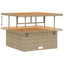 vidaXL Garden Sofa Set With Cushion 13 Pcs Multiple Colors Poly Rattan - Beige - View 11