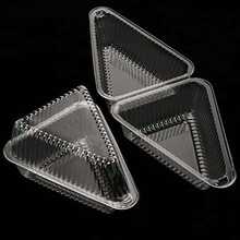 Transparent Plastic Hinged Cake Boxes With Lids, Triangular Disposable Cake Boxes For Cutting Cheesecake, Tres Leches, Flans - Ideal For Dessert Presentation - As Pic - View 6