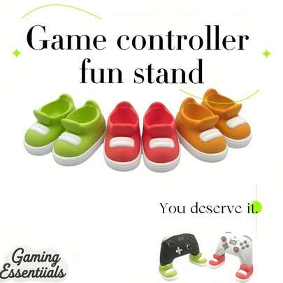 1pc Colorful Shoe-Shaped Game Controller Stand - Fits Controllers | Desktop Decor & Game Accessory, Ideal Birthday/Christmas/Valentine's Day Gift For Gamers