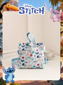 Disney 1个官方授权史迪奇印花手提袋，女士可爱卡通手提包，日常使用，可调节肩带斜挎包，方便携带 – 适合女性/女孩/学生，购物、外出理想之选 - 彩色 - 查看 12