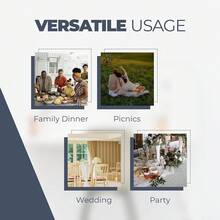 Waterproof Rustic Burlap Tablecloth For 4 Ft Rectangle Table, Anti-Scratches Small Outdoor Dining Table Cloth For Party, Camping And Wedding (Oblong, 52 X 70 Inch (4-6 Seats), Denim Blue),DenimBlue70inchx52inchRectangular - 牛仔藍 70吋x52吋 長方形 - 查看 7