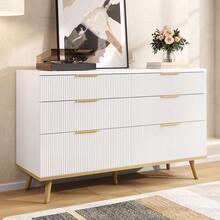Dressers & Chests Of Drawers - White + Particle Board-1 - View 2