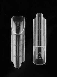 3D Reverse French Dual-Ended Nail Art Mold, 75pcs Set | Magic Caps Zone French Manicure Dual-Ended Nail Art Mold, 75pcs Set | Space Nail Dual-Ended Nail Art Mold, Acrylic Smart French Line Nail Art Mold, Full Coverage Nail Extension Mold, Suitable For Manicure, 15 Sizes, Suitable For Beginners And Professionals (IM111) - Clear - View 6