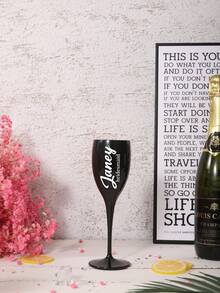 1pc Personalized Shatterproof Wedding Champagne Glass, 6oz/180ml, Customizable Name & Bow Design, Reusable, Suitable For Wedding Party Cups, Also For Whiskey, Wine, Cocktail, Beer, Champagne, Water, Oatmeal, Tea, Juice, Breakfast, Coffee And Other Beverages - 180 Ml - View 28