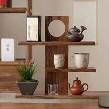 1 件装实木多层首饰架，可作水杯架、化妆品收纳架、动漫人物展示架、秋季装饰壁挂架、收纳托盘、首饰托盘、首饰展示架、装饰展示架、中号梅洛风格收纳托盘架、复古架