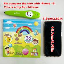 Smart Logic Voice Pen + English Learning Book, Multi-Functional Voice Electronic Pen, Includes 36-Page Rainbow Learning Diary And 100 Learning Points, Rich Content, Promotes Intellectual Development. The Logic Learning Pen Can Answer Questions In The Book, With A Cute And Vivid Illuminated Pointer Pen.