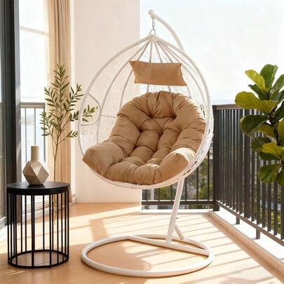 Home Swing Chair Cushion Only, Indoor Egg Chair Cushion, Rattan Hanging Swing Chair Soft Thick Padded Hanging Basket Chair Cushion Pad, Only Cushion