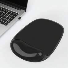 Gel Wrist Rest For ,Ergonomic Pad With Clear Cushioned Pa 1lm Rest,Gel  Pad With Wrist Support,Small Desk Mat,Office Desk Work Accessories For Women,Carpal Tunnel Relief (A-Black) - A-黑色 - 查看 1