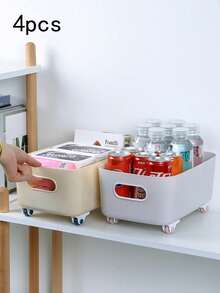 带粘性轮子的储物盒配件、带轮垃圾桶轮子和带轮收纳盒 - 彩色 - 查看 9