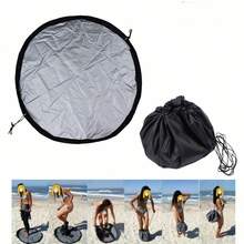 1个抽绳沙滩泳衣收纳袋，方便携带，可收纳沙滩泳衣、潜水服和冲浪装备，采用防沙面料制成，配有安全带，易于携带，经久耐用，也可作为沙滩尿布更换垫和其他沙滩用品使用。 - 彩色 - 查看 5