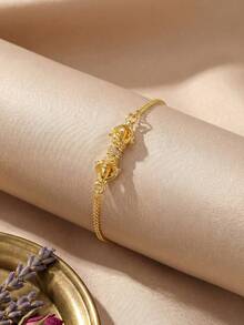 1件优雅925纯银波浪纹理手链，送给姐妹和朋友的珠宝礼物