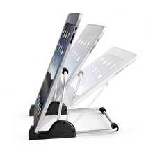 Foldable Multi-Angle Tablet Stand, Universal For Laptop & Tablet, Ideal For Watching Shows In Bed/Sofa, Lightweight & Portable, Adjustable Angle For Comfortable Viewing - Multicolor - View 3