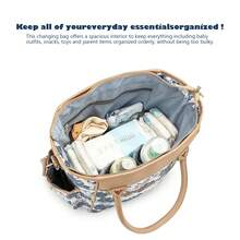 1pc Printed Multi-Functional Mommy Bag, Shoulder & Crossbody Diaper Bag, Lightweight & Waterproof For Mothers & Babies - Multicolor - View 6