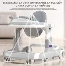 Andadera Musical Bebé Juguetes Interactiva Plegable Portátil - Gris - Ver 7