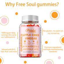 PSLALAE Sapple Cider Vinegar Gummies - Appetite Suppressant, Boosts Energy, Promotes Healthy Digestion & Bowel Function, Enhance Immunity - 60pcs - 60 Gummies - View 5