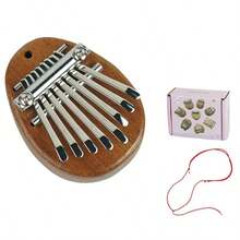 Kalimba de 8 notas de alta calidad: Piano de dedo, adecuado para fiestas y regalos, para mayores de 14 años, mini piano de pulgar de madera maciza de 8 notas Kalimba de 5 dedos, instrumento de piano de dedo portátil para principiantes - Multicolor - Ver 4