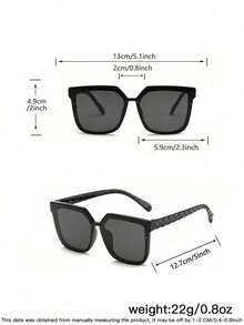 一套4副，男女童6-12岁聚碳酸酯方形心形镜框甜美可爱精致闪亮时尚眼镜，适合户外旅行、节日派对等场合，附赠眼镜盒 - 彩色 - 查看 9