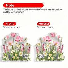 Elegant 2D flat tulip and daisy pendant earrings - floral jewelry, lightweight inspiration pendant, suitable for daily wear, parties, birthdays/holidays gifts - Un par - Ver 3