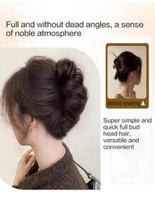 Women's Curly Hair Bun, Fashionable Natural Fluffy Hair Piece, Ponytail Holder, Hair Elastomer, Hair Rubber Band, Hairpin, Head Piece - Multicolor - View 4