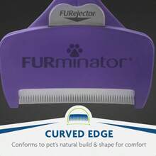 Furminator P-92916 Deslanador Pelo Corto Gato Mediano/Grande Estándar Verde - Morado - Ver 3