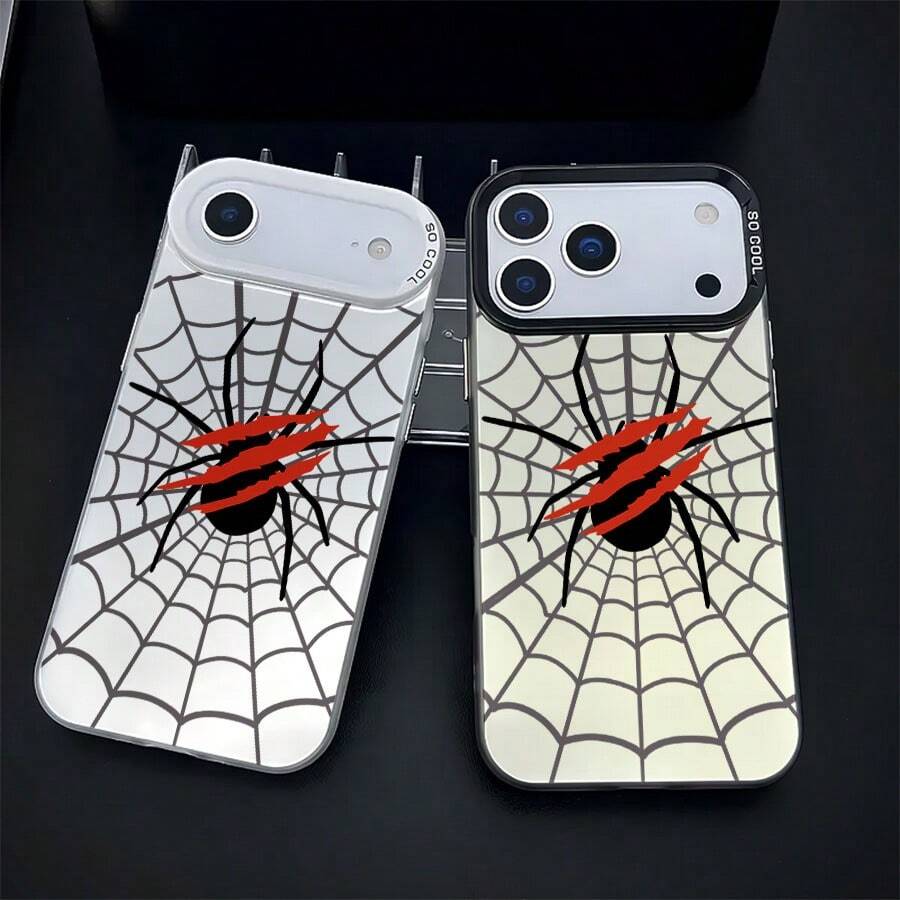 Gray spider web spider This stylish and comfortable large-hole IMD acrylic phone case is an ideal gift for friends and family. It is compatible with for 17/16/15/14/13/12/11/X/XR/7/8, for OPPO,for , for VIVO, for , for Xiaomi, for Honor, and for models, including Plus, Pro, Max, and SE versions. It's the perfect gift for holidays such as Christmas, Valentine's Day, and New Year. - Negro - Ver 1