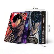 2026 New 92pcs Anime Card Peripherals Solo Leveling Greeting Cards, Double-Sided LOMO Cards Collection - Birthday Gift, Holiday Gift, Perfect Gift, Gift