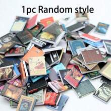 100pcs/50pcs/30pcs/20pcs/10pcs/5pcs Mixed Miniature Simulation Fixed Mini English Books, 1:12 Dollhouse Accessories, DIY Furniture Models, Decorations, Christmas Gifts, Valentine's Day Gifts, Easter Gifts, Miniature Fake English Books, Mini Bookshelf, Christmas Micro Scene Decorations And Ornaments - Multicolor - View 15