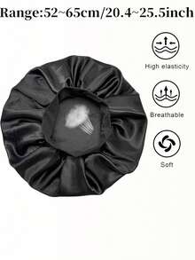 2pcs Satin Sleep Cap, Unisex, Soft Stretchy Silk Sleep Hat Suitable For Curly Hair And Braids - 2pcs - View 5