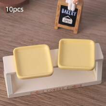 10个迷你餐盘，DIY逼真食物玩具，娃娃屋装饰托盘，冰箱贴，手工树脂首饰配件，迷你场景装饰，迷你餐盘，娃娃屋厨房用品 - 彩色 - 查看 18