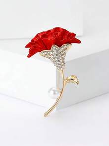 Trâm cài áo hình hoa cẩm chướng đính đá và men cao cấp - Ghim cài hoa dành cho phụ nữ, phụ kiện trang sức Ngày của Mẹ, quà tặng, huy hiệu trang trí. - hoa cẩm chướng - Xem 12